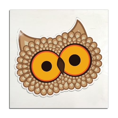 Wallario Wandbild aus Holz Lustige Comic Eule mit großen Augen - 40 x 40 cm in Premium-Qualität: Brillante Farben Wallario Wandbild aus Holz Lustige Comic Eule mit großen Augen - 40 x 40 cm in Premium-Qualität: Brillante Farben