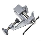 Mini tornillo de banco de aleación de aluminio resistente con base giratoria para reparación de manualidades y proyectos de bricolaje de joyería