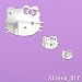 Alrens_DIY(TM)3pcs Cute Cats Crystal DIY Mirror Effect Reflective 3D Wall Stickers Home Decoration Living Room Bedroom Bathroom Decor Mural Decal adesivo de parede Removable Kid's Room Design Art