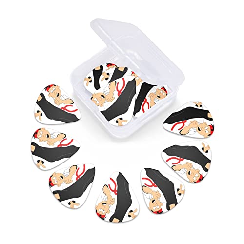 Médiators de karaté de dessin animé 12 médiators tendance et durables dans une boîte pour ukulélé guitare électrique basse - Les Beatles, Paul McCartney, John Lennon, RIngo Starr, George Harrison Médiators de karaté de dessin animé 12 médiators tendance et durables dans une boîte pour ukulélé guitare électrique basse – Image 7