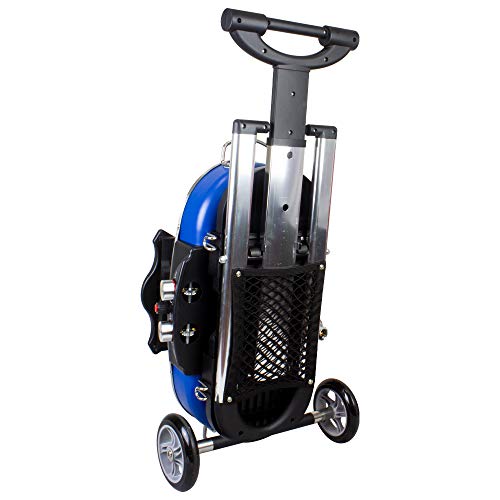 Mototeks, Inc. Portable BBQ Grill Propane Matchless Lighting Foldable CART for Camping Outdoor (Blue)