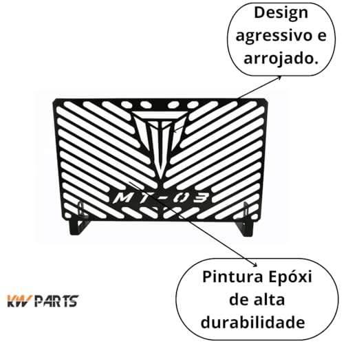 Protetor De Radiador Mt03 2015 A 2023 Aço Carbono