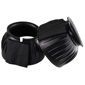 Bell Boots for Horses, Rubber Bell Boots Protect Impacts and Abrasions for Horse Hoof, Shock Absorption for Horse Legs with Variety of Sizes