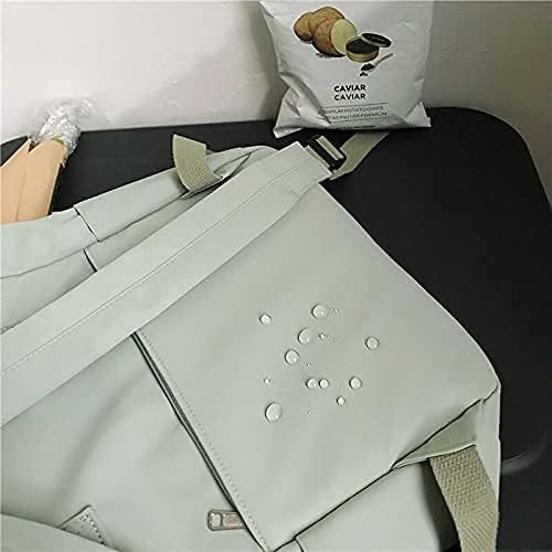 Miniatura 9 de Mochila estética con accesorios, linda mochila kawaii para mochila escolar, bonita estética, Azul Patchwork, L, Mochilas Daypack