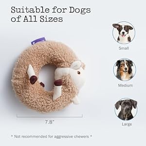 Squeaky Plush Alpaca Dog Toy – Soft Stuffless Cute Animal Dog Chew Toy for Small, Medium and Large Breed, Funny Interactive Pet Supplies to Keep Dogs Busy
