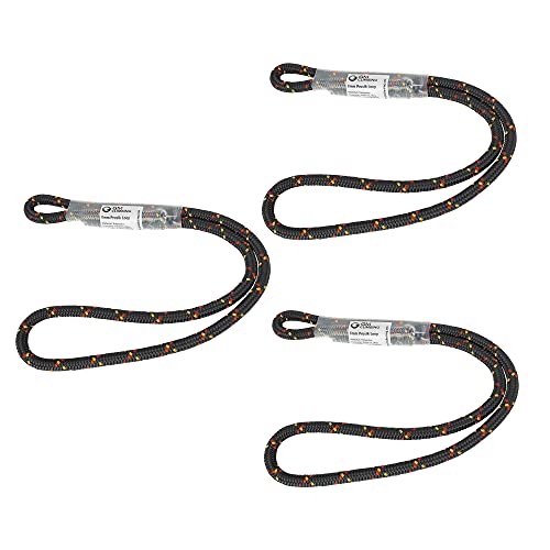 GM CLIMBING 12in 6mm Prusik Loop Pre-Sewn for Climbing Arborist Rescue Mountaineering General Outdoor Use (Red, Pack of 3)