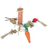 MUCKLILY Kauspielzeug für Kaninchen und Meerschweinchen und Natürlichem Gras zur Zahnpflege und Verdauungsförderung für Kleine Haustiere
