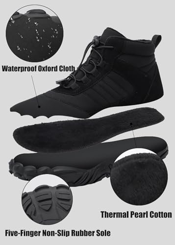 Hrtesus Hike Winter Barefoot Shoes Women Men, Winter Footwear Boots Wide Toe Non-Slip Highly Elastic Sneakers3