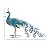 Deco 79 Metal Peacock Decorative Garden Sculpture Indoor Outdoor Garden Statue with Crystal Accents, Outdoor Sculpture 31" x 7" x 20", Teal
