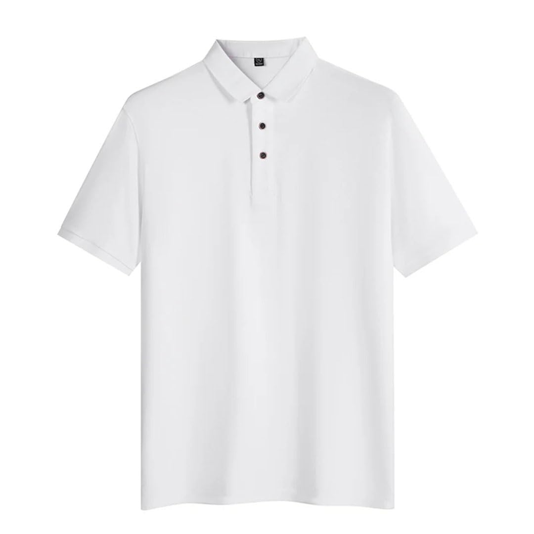 Polo de manga corta para hombre, diseño clásico, color liso, para jóvenes