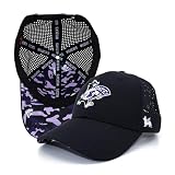 Nudge Printing Collegiate Performance Hat with Adustable Snap Closure - Kansas State University Willie the Wildcat Black Baseball Cap