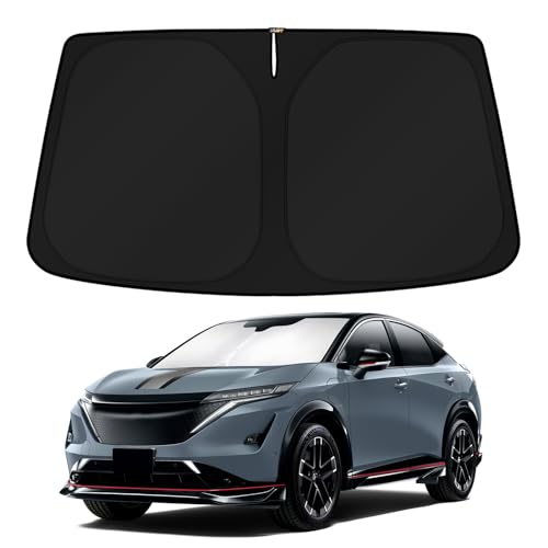 Image of KUST Windshield Sun Shade for 2023-2024 2025 Nissan Ariya EV SUV Accessories Custom Fit Sunshade Sun Visor Protector Foldable Blocks UV Rays Keep Your Car Cooler