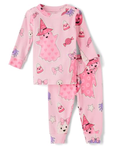 Image of The Children's Place Baby and Kids' Sibling Matching Halloween and Holiday Pajama Sets, Cotton