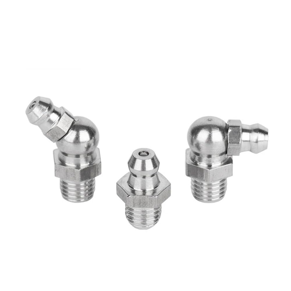 Tdxswtfh Men's M8x1 5Pcs Fit For M5 M6 M8 M10 M12 M14 M16 Thread 304 Stainless Steel Straight Elbow Type Oil Zerk Grease Nipple Tube Pipe Fitting(M8x1 5Pcs)
