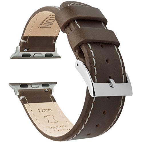 Barton トップグレインレザー 腕時計バンド 38mm/40mm/41mm サドル/リネン Apple Watchの全モデルに対応