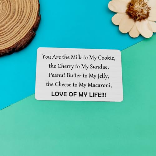 Anniversary Metal Wallet Card Gifts for Boyfriend Girlfriend Valentines Day Gifts Couple Gifts Husband Gifts from Wife Mini Love Note Christmas Engagement Wedding Gift for Groom Fiance3