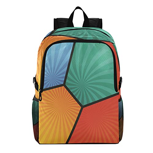 Sac à dos imperméable Vnurnrn léger et pliable avec motif art coloré