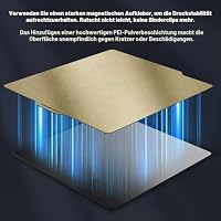Tofelf 3D-Drucker-PEI-Blatt für BambuLab X1, X1C, P1P, P1S 3D Drucker, beheiztes Bett, Federstahl-Bauplatte, flexible Plattform 257,5 x 257,5 mm, ohne magnetische Basis – Ansicht 5
