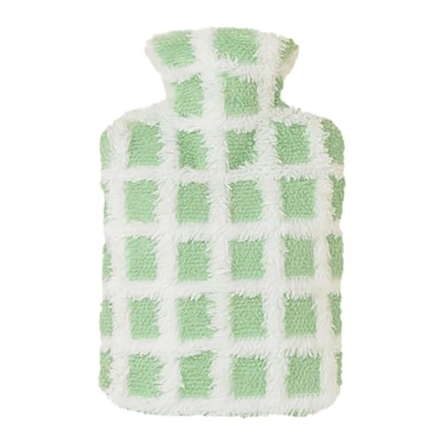 Surakey Hot Water Bag with Cover,Hot Water Bottles for Pain Relief,Warm Water Bottle,Heating pad,Warming Bed,1 Liter, Non Toxic Rubber, Hot Water Bottle for Winter Sleeping (Green 1000ML)
