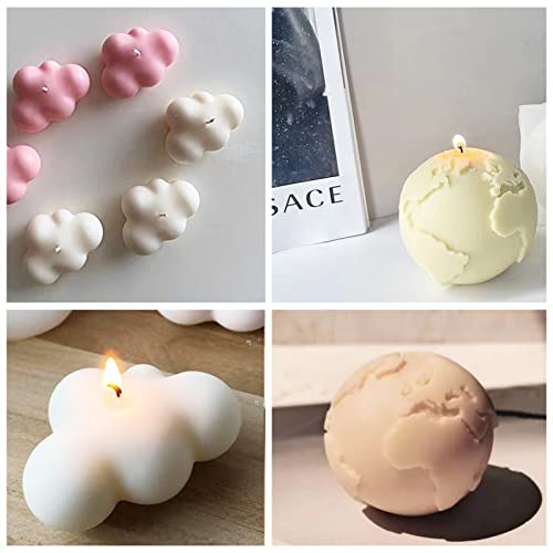 Nimozekd Earth Round Globe Silicone Mold,Cloud Candle Mold For Soap Chocolate Making Mould Form Mystic Small Business Gift Idea Birthday Planet Universe Planets #TOP5
