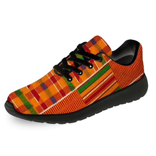 African Kente Shoes for Men Women Lightweight Comfort Running Tennis Walking Sneakers Birthday Gift for Boys Girls
