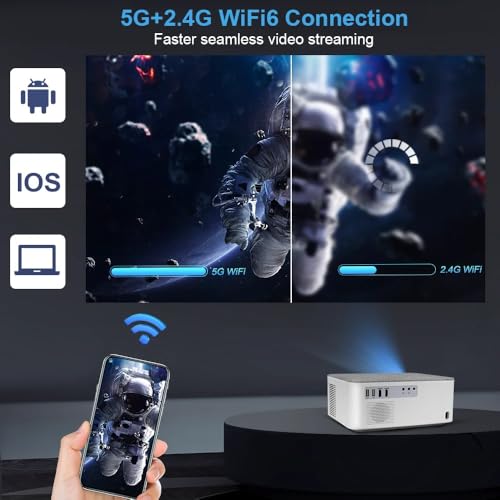 Image of TOPTRO PrimePix Projector 4K Ultra HD, 15000Lumen, AI Fully Automatic, HDMI ARC, 1080p Native, Auto Keystone 5G WiFi BT YouTube Prime Netflix Hotstar Portable Toptro Projector for Home use, 250 inch