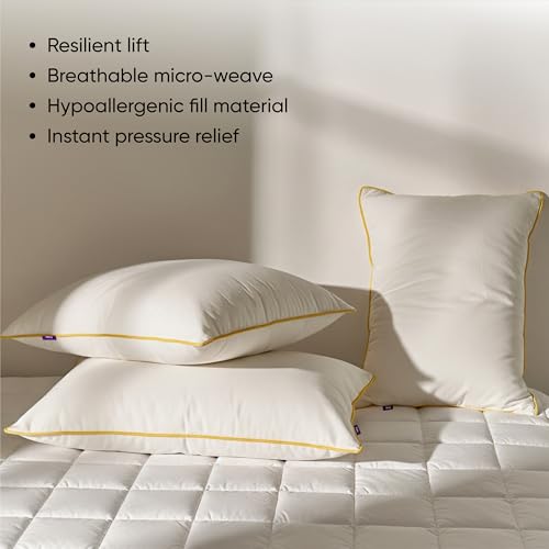 Image of Frido Ultimate Cozy Classic Pillow - A Super Soft & Fluffy Pillow for Sleeping - Premium Comfort for Side, Back & Stomach Sleepers - White, Set of 1