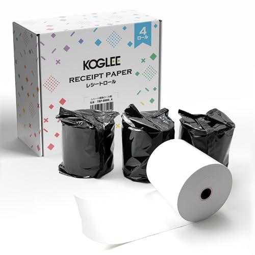 Amazon.co.jp: HAPPEAST レジスタロール 幅80mm/外径80mm 80m/巻 レジ