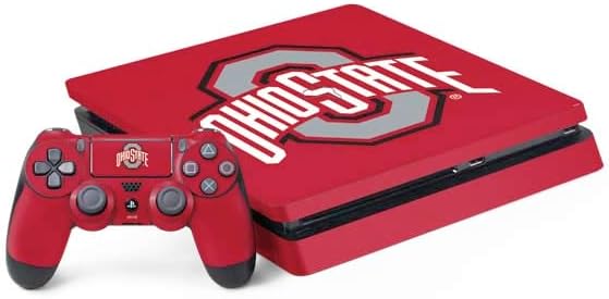 Skinit Decal Gaming Skin Compatible with PS4 Slim Bundle - Officially Licensed Ohio State University Distressed Logo Design