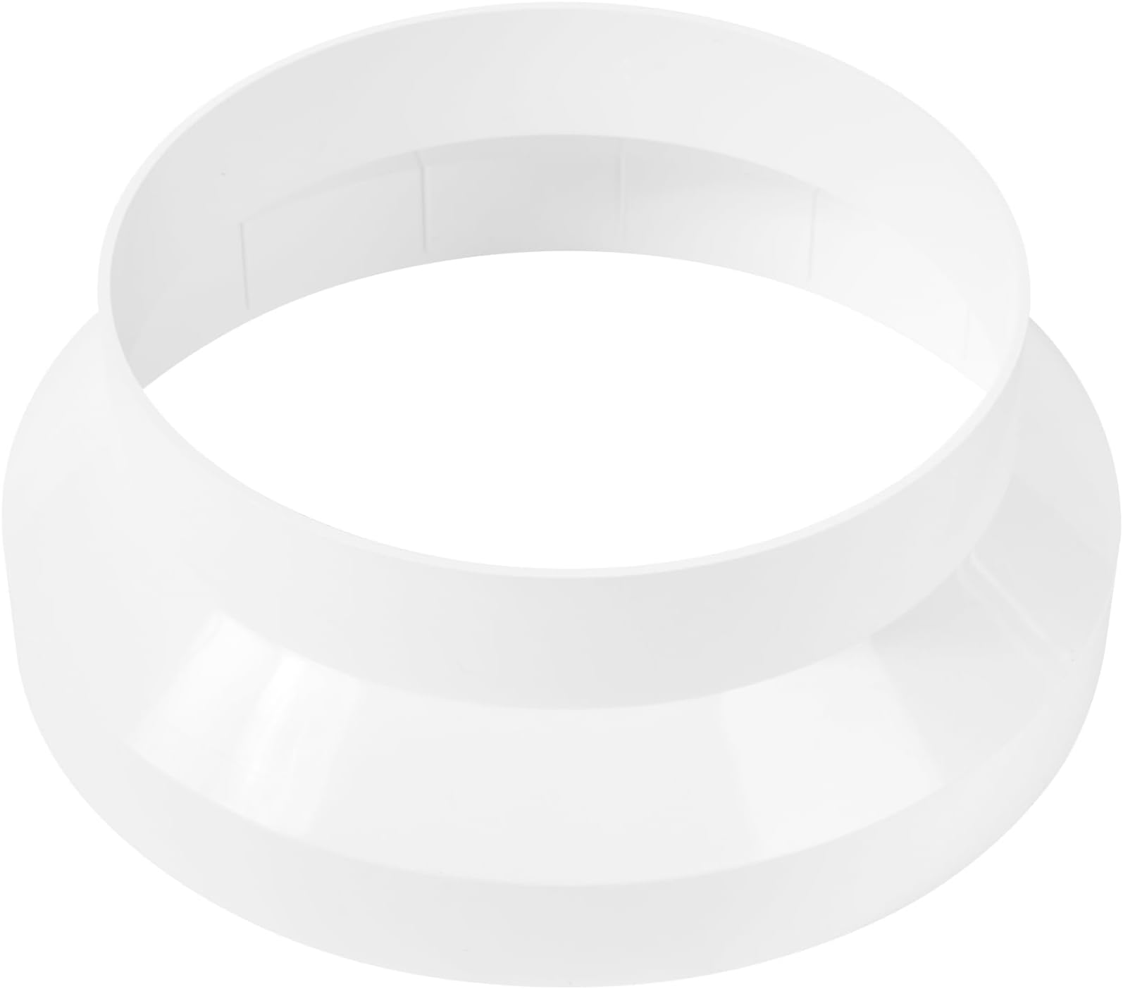 5 to 6 Inch Duct Adapter - Round Duct Fitting Pipe Increaser/Reducer PVC DWV (Drain, Waste and Vent) Coupling Plastic, White