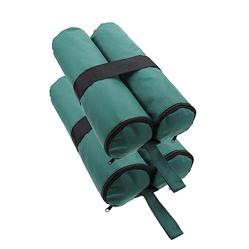 UKCOCO 2 Piezas Bolsa de Contrapeso para Carpas Exteriores Fija Sombrillas y Toldo Resistente al Agua y Durable Verde Oscuro