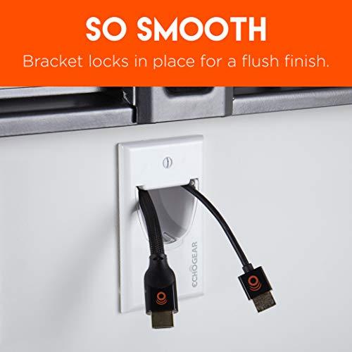 Pasacables de superficie ECHOGEAR Cable de Pared Blanco para gestion de cables de television 4
