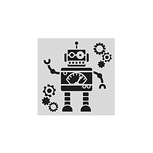 Robot Cake Stencil - Cake Star