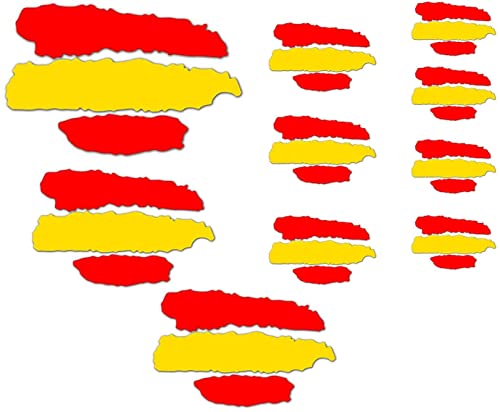 REGALOS ESTRELLA AZUL Pegatinas Banderas de España, Pack de 10 Stickers Pegatina...