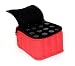 16-Bottle Essential Oil Carrying Cases hold 5ml, 10ml and 15ml bottles - Coral with Black interior - 4" high