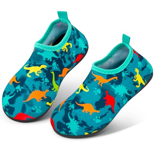 Image of Kids Boys Girls Swim Water Shoes, Toddler Kids Swim Water Shoes Non-Slip Quick Dry Beach Shoes,Barefoot Sports Shoes Aqua Socks for Beach Outdoor Sports