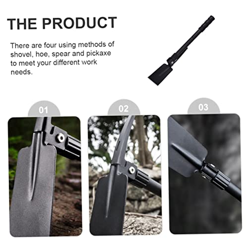 TEHAUX Capina Resistente Multifuncional Quatro Picareta Acampamento Dobrável Jardinagem Ferramentas