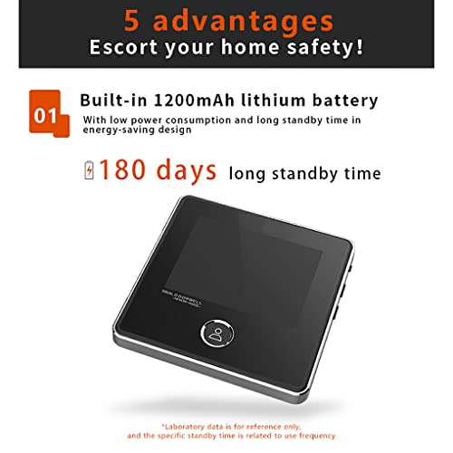 Widealiff Campainhas eletrônicas com tela LCD de 3,0 polegadas Visualizador de porta digital de 120