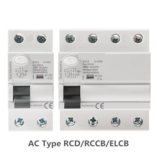 RCCB 2P 63A 300mA Interrupteur Différentiel pour la Protection de la Maison GYL9 - 6