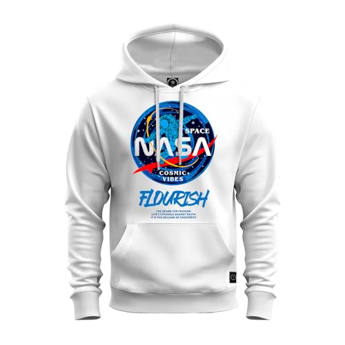 Moletom 100% Algodão Confortável Premium Macio Nasa Flow Branco G