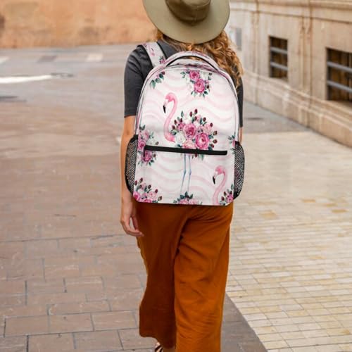 Mochila de viaje con diseño de rosas para escapadas y universidad 6