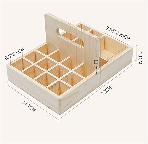 PhantomSky 21 Löcher Holz Organizer Aromatherapie Geschenk-Box Halter Ätherische Öle Flaschen Aufbewahrung Display Regal… – Bild 4