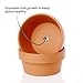 POTEY Terracotta Shallow Planters for Succulent - 6.1 Inch Cactus Plant Containers Indoor Garden Bonsai Pots with Drainage Hole - Set of 2, Unglazed
