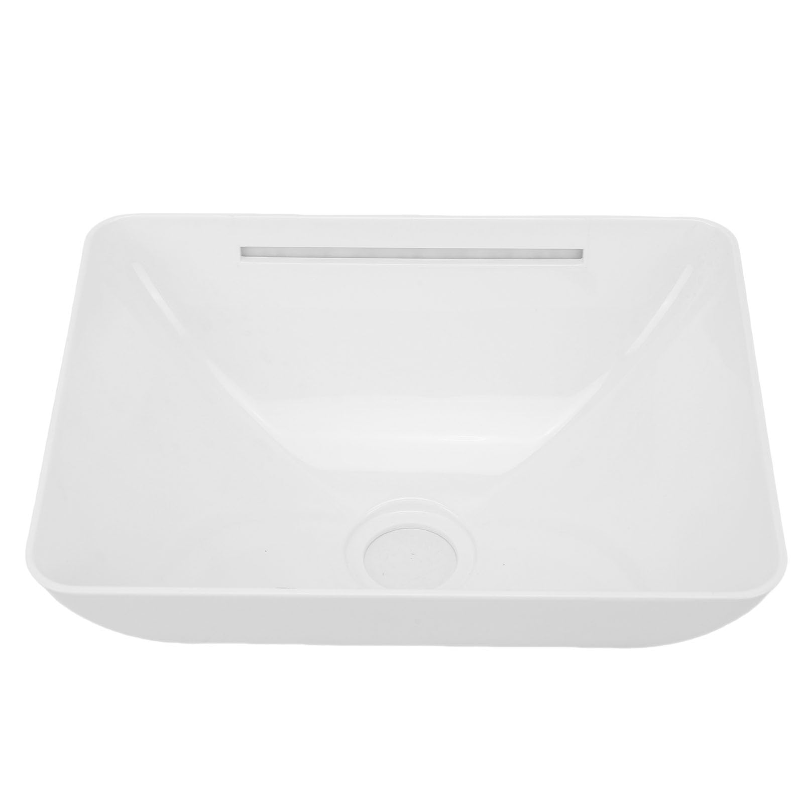 Akozon Lavabo in Acrilico per Veicoli Ricreativi, da Appoggio, con Scarico Incassato Pretagliato da 50 Mm, Ideale per Veicoli Ricreativi, Barche, Cucine e bagni.
