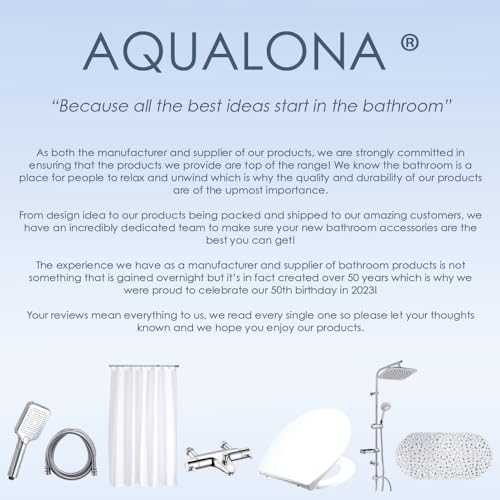 AQUALONA® Luxury Shower Curtain, 12 FREE HOOKS INCLUDED - Polyester, Water-repellent Coating, Rustproof Chrome Eyelets - Mildew Resistant and Weighted Hem, 180 x 180 cm (Waffle White) - Cosy Home Interiors AQUALONA® Luxury Shower Curtain, 12 FREE HOOKS INCLUDED - Polyester, Water-repellent Coating, Rustproof Chrome Eyelets - Mildew Resistant and Weighted Hem, 180 x 180 cm (Waffle White) - Image 6