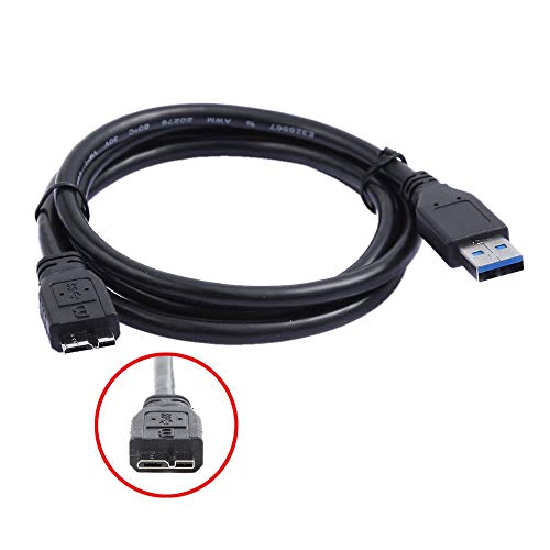 AlyKets USB 3.0 Data Cable Cord for Western Digital WD My Book External Hard Drive Canon powershot, Live Wiev Camera (1.6Ft) - Thumbnail 4
