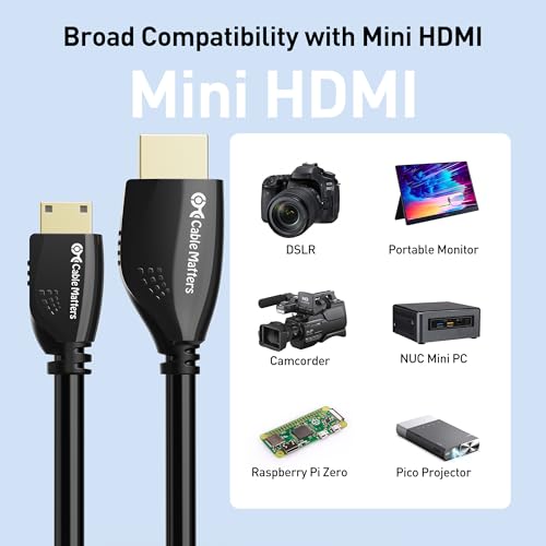 Cable Matters High Speed HDMI to Mini HDMI Cable 10 ft (Mini HDMI to HDMI) 4K Resolution Ready