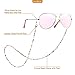 humlbird Mask Lanyard Eyeglasses Chain Healing Crystal Beaded Sunglasses Chains with Pearl for Women, Colorful