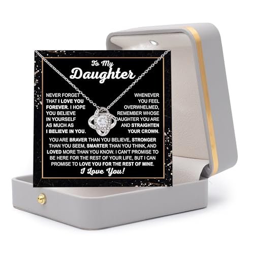 VIRAGIL Mom & Dad's To My Daughter Necklace - Gift for Teen Girls