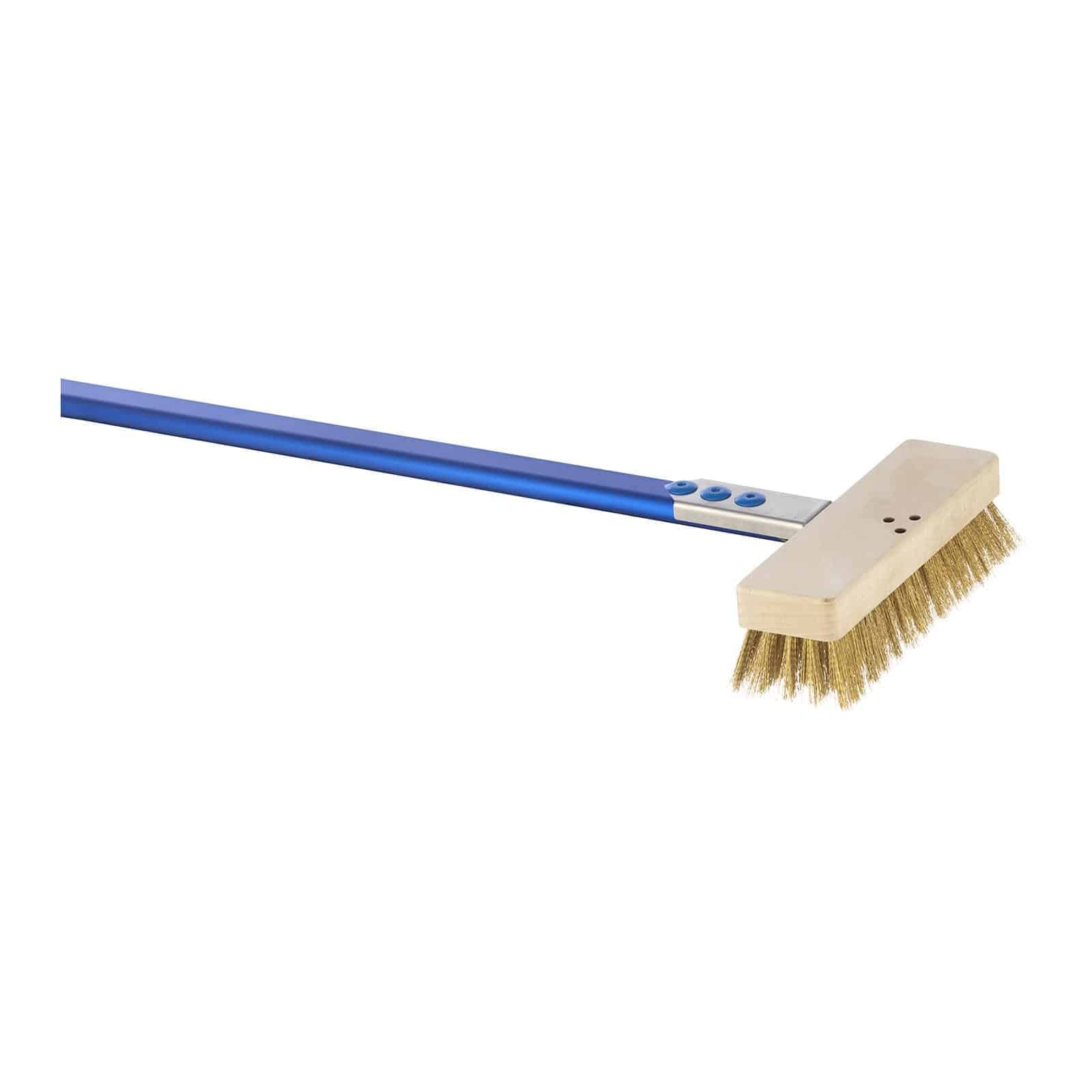Gi.Metal Spazzola forni elettrici, Altezza ridotta 6cm, setole Ottone, Manico 150cm